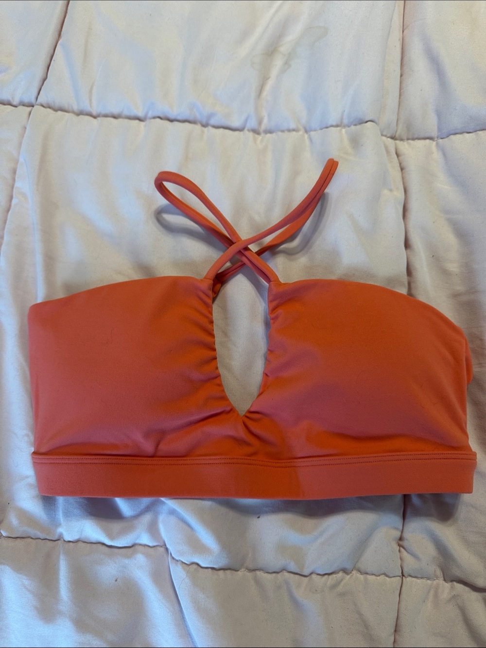 Orange Keyhole Sports Bra